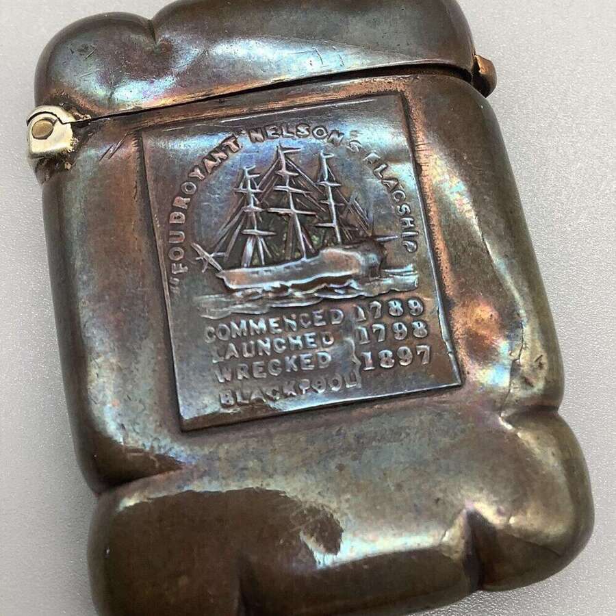 Antique Commemorative Vesta Case