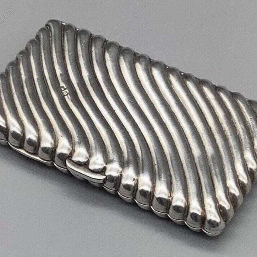 Victorian Silver Card, Note, And Stamp Wallet