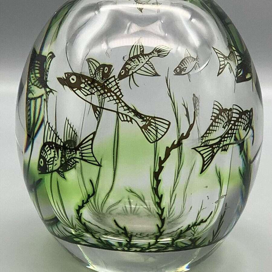 Orrefors Graal Fish Vase