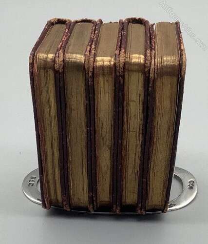Rare Edwardian Miniature Silver Book Rack