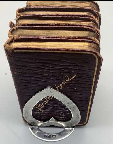 Rare Edwardian Miniature Silver Book Rack