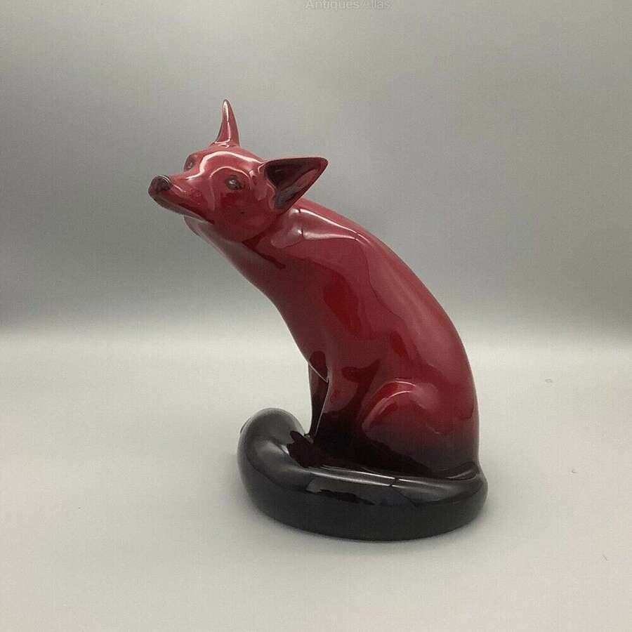 ROYAL DOULTON Large Flambe Fox