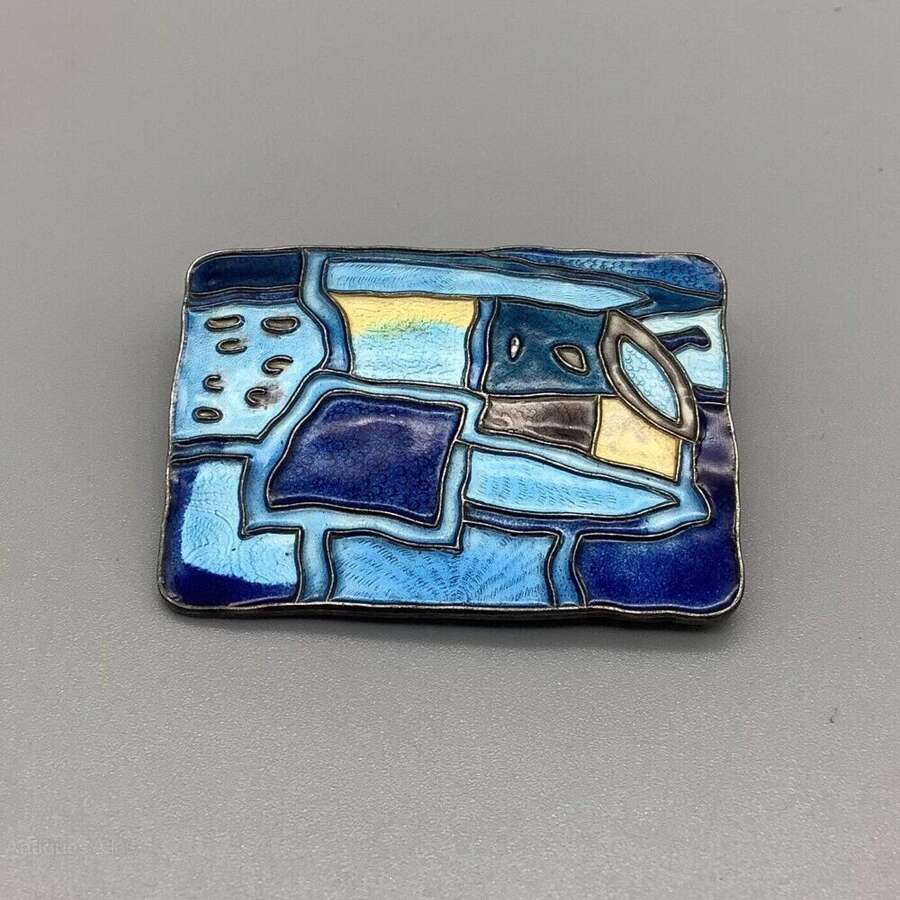 David Andersen Silver %26amp; Enamel Brooch