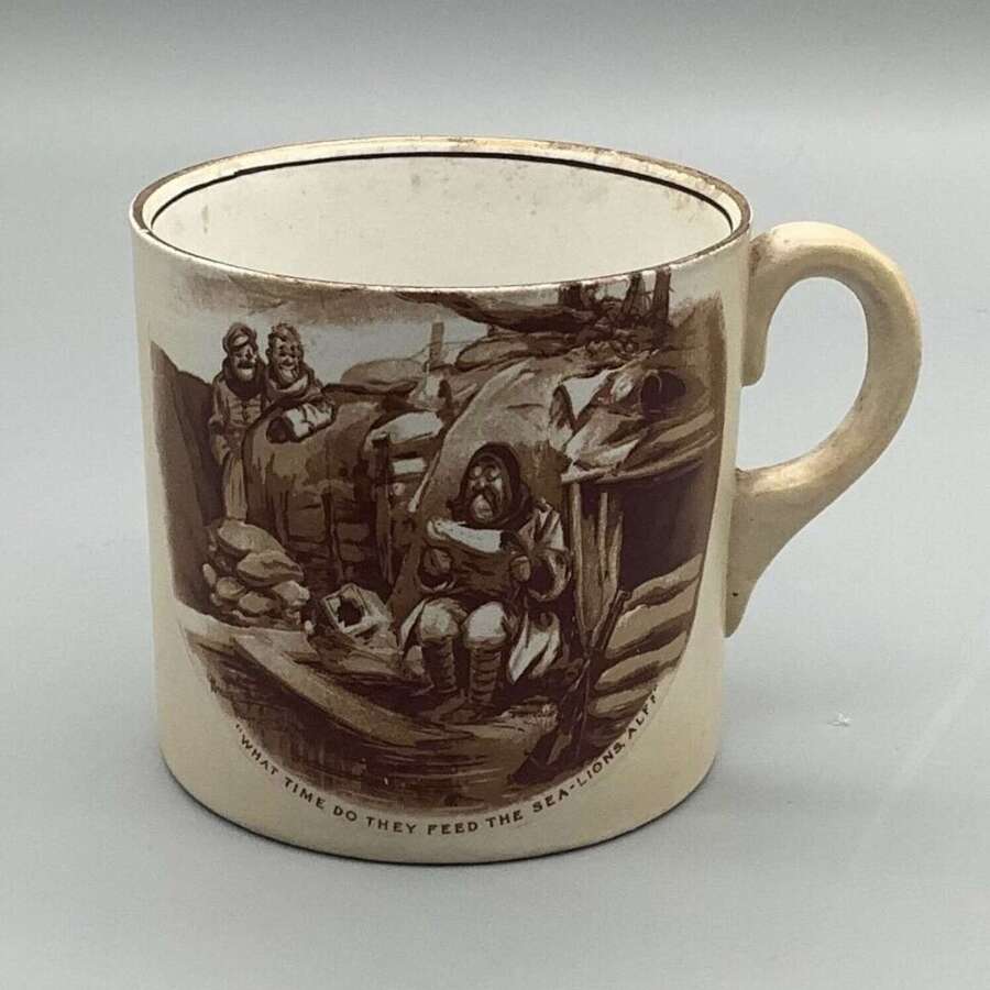 Bruce Bairnsfather &ldquo;Old Bill&rdquo; WWI Memento Mug &ndash; 1919