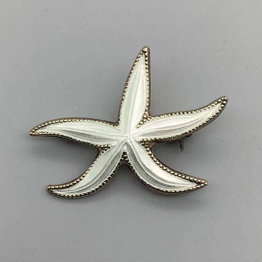 David Andersen silver and enamel starfish brooch