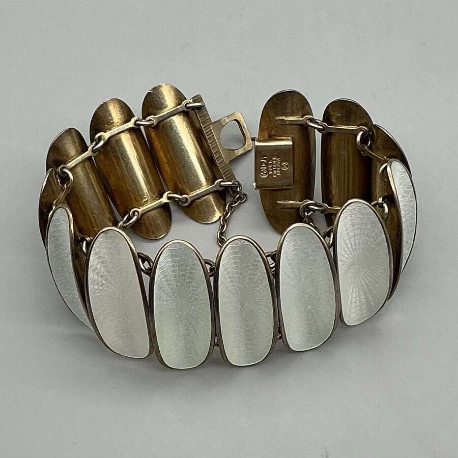 David Andersen  Sterling Silver and Enamel Bracelet