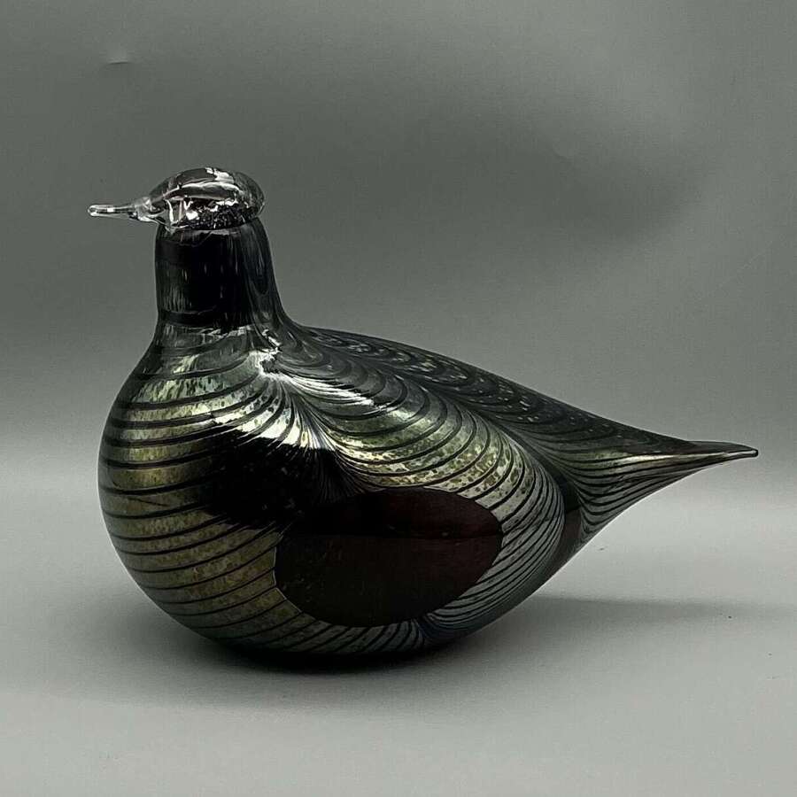 IITTALA, Finland &ndash; Art Glass Bird by Oiva Toikka, Resting Grouse