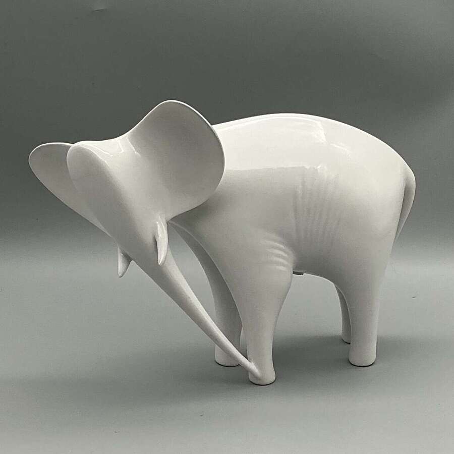 Royal Dux Porcelain Elephant Figurine