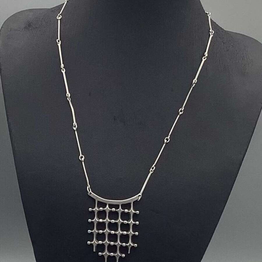 Marianne Berg for Uni David-Andersen &ldquo;Troll&rdquo; Series Silver Necklace, 1966