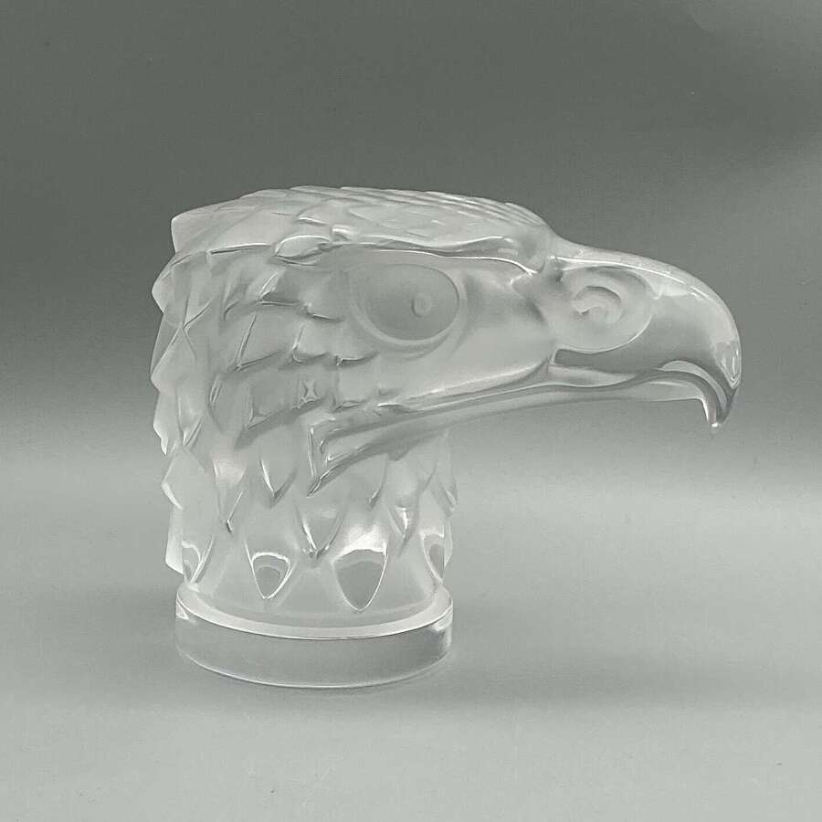 Lalique &ldquo;T&ecirc;te d&rsquo;Aigle&rdquo; Crystal Eagle Head &ndash; French Art Deco Car Mascot