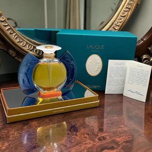 Rare 1999 Lalique ‘Jour et Nuit’ Crystal Glass Perfume Bottle – Limited Edition