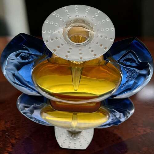 Rare 1999 Lalique ‘Jour et Nuit’ Crystal Glass Perfume Bottle – Limited Edition