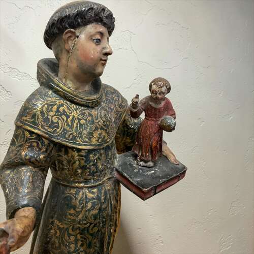 18th Century Saint Anthony of Padua with Child Jesus